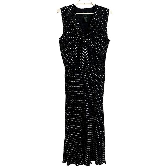 Ralph Lauren Polkadot VNeck Silk Dress - Picture 1 of 9